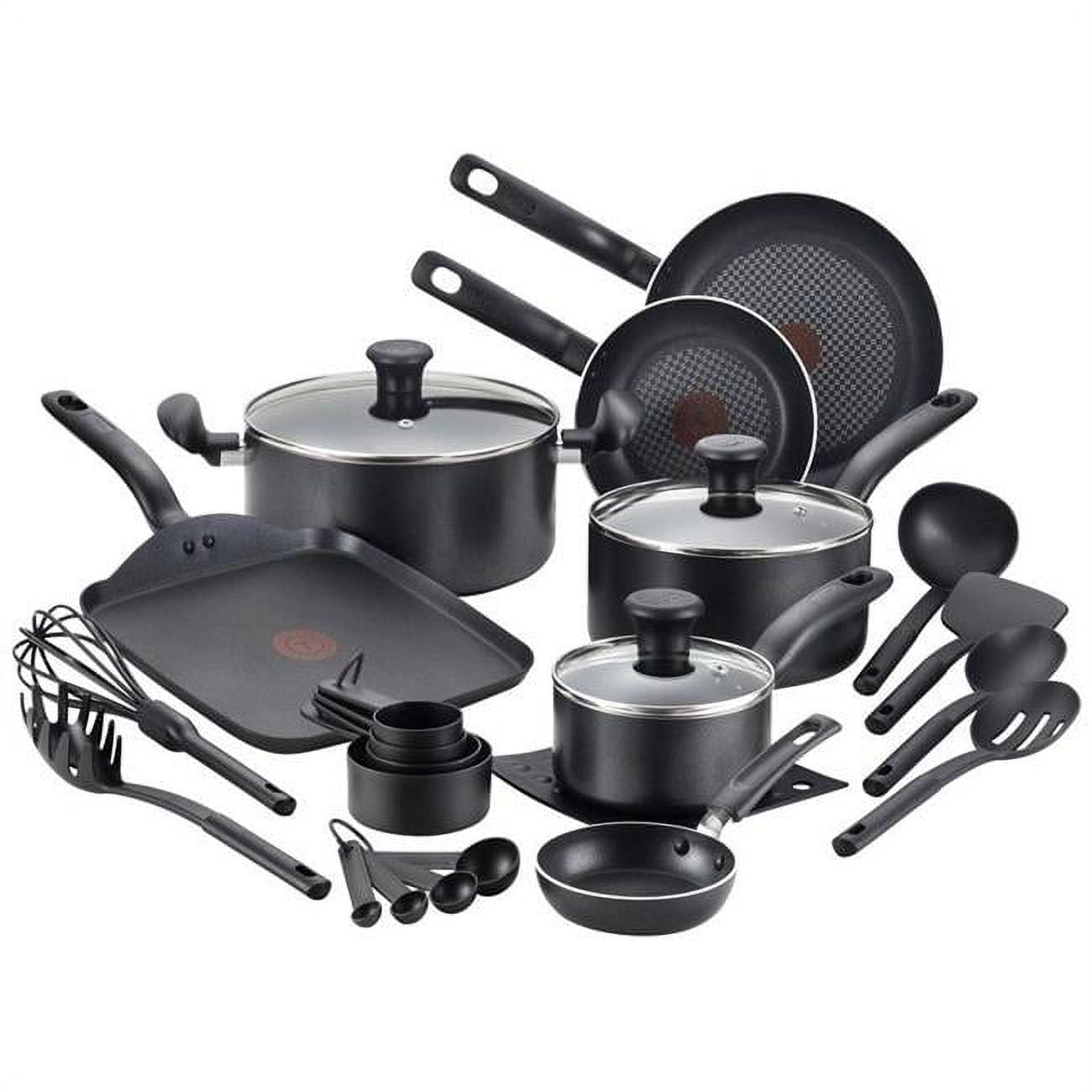 T-fal Initiatives 14pc Ceramic Cookware Set - Black : Target