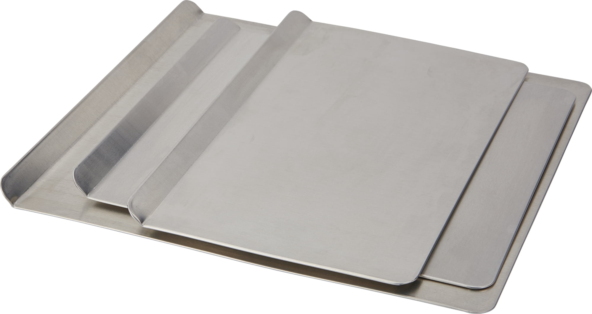 T Fal Airbake Natural Cookie Sheet 3 Piece Variety Set Silver