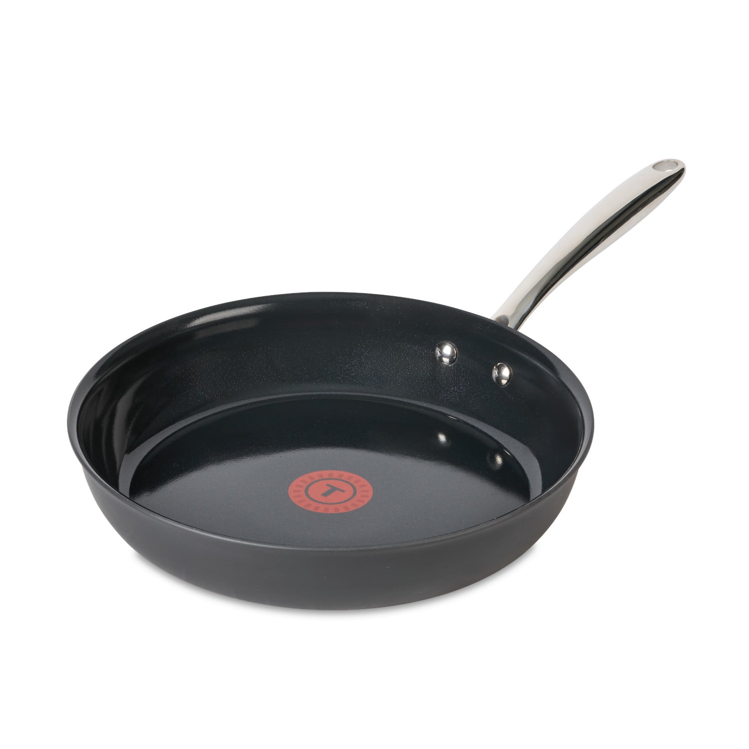 T−FAL FV4670J0 T-fal Hard Anodized with Ceramic Interior, 12.5 Inch Frypan, Black