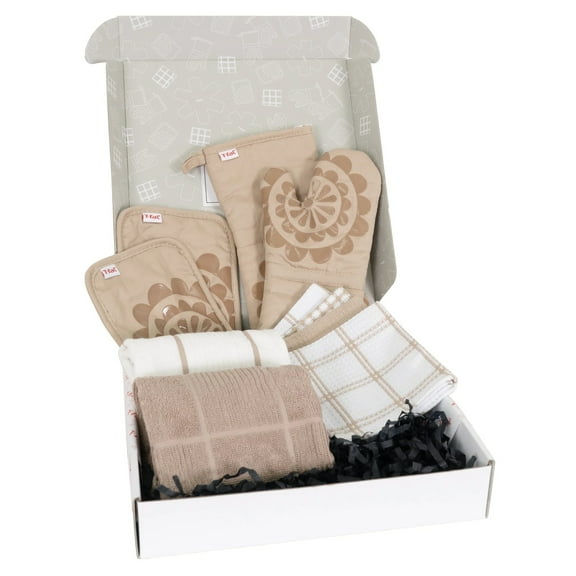 T-Fal Complete Collection, 10-Piece Kitchen Gift Set, Sand