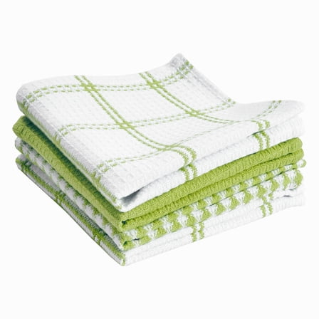 T-fal Premium Waffle Dish Cloths, 4-Pack, Green