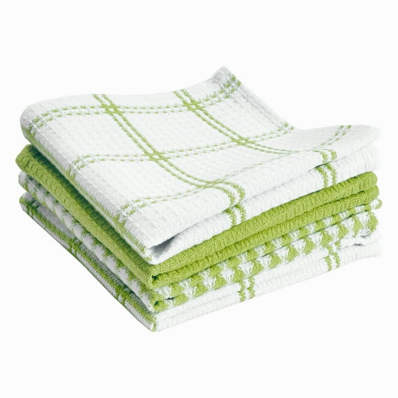 T-fal Premium Waffle Dish Cloths, 4-Pack, Green