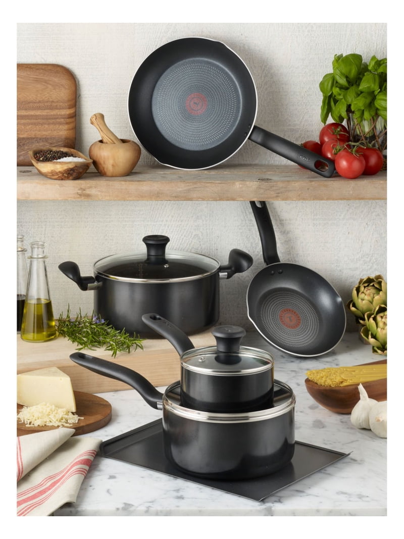 T-Fal Culinaire 16-Pc. Nonstick Aluminum Cookware Set Black