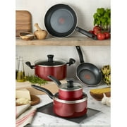 T-Fal Culinaire 16-Pc. Nonstick Aluminum Cookware Set – Red