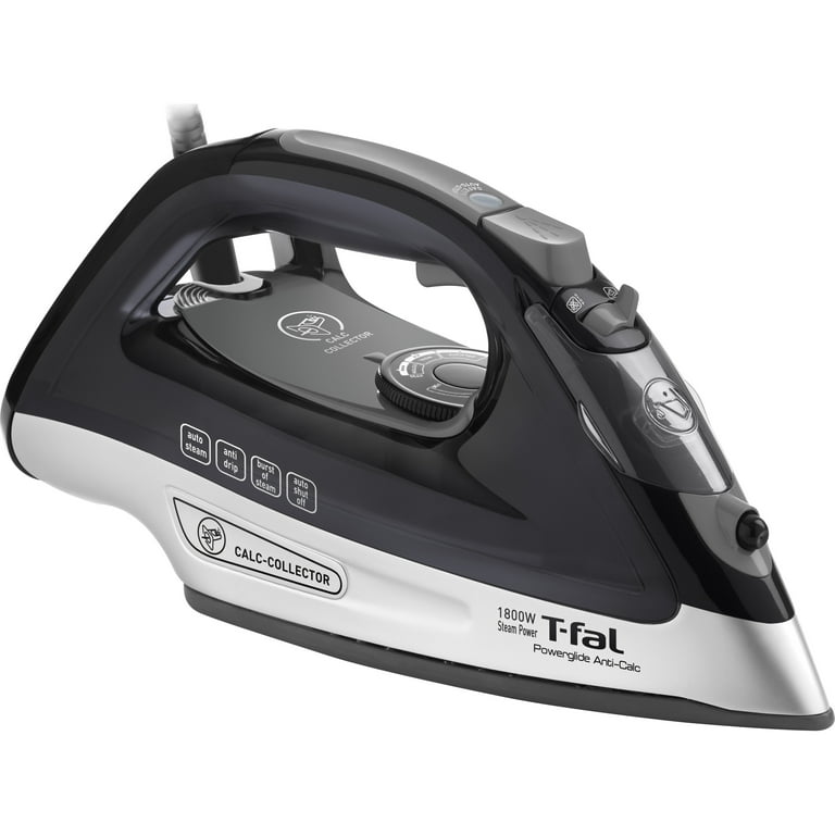 T-Fal, FV2640, Powerglide Steam Iron,1800 Watts, Black T-Fal, FV2640, Powerglide Steam Iron,1800 Watts, Black