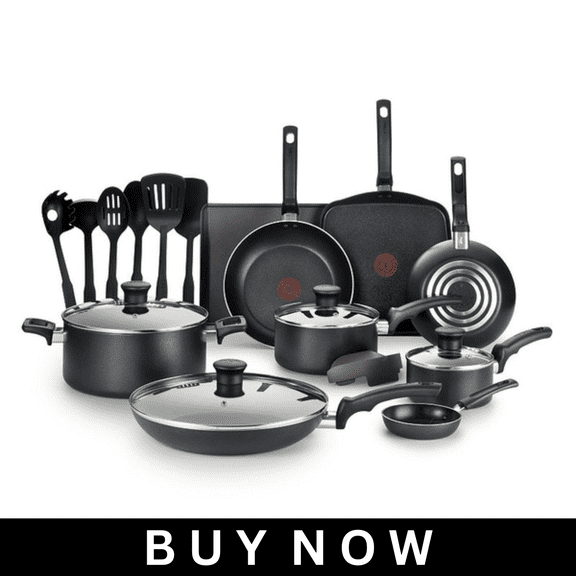 TFal Nonstick Cookware Piece Set, Durable Everyday Kitchen Essentials