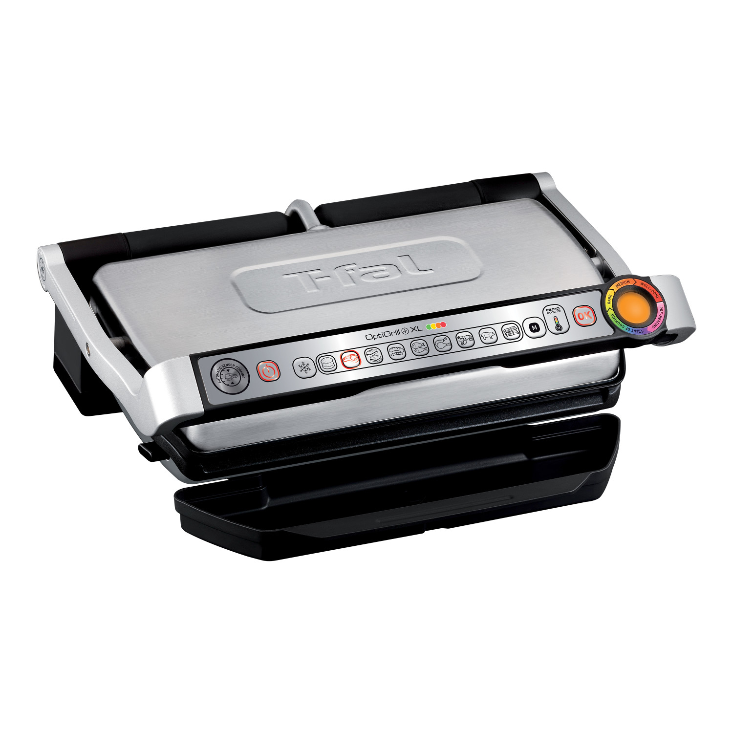Elite Gourmet 12” Deluxe Indoor Grill with Tempered Glass Lid
