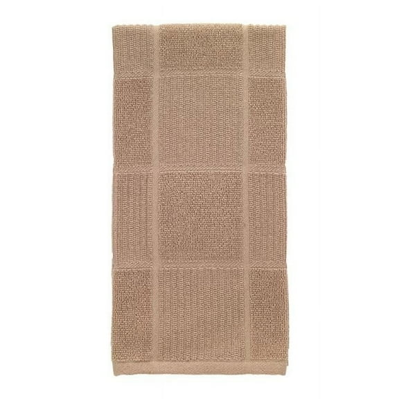 T-Fal Sand Cotton Checked Parquet Kitchen Towel, Pack of 6