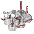 thumbnail image 1 of T-Fal Simply Cook 12pc Stainless Steel Cookware Set, 1 of 10