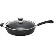 T-Fal Specialty Aluminum Pan with Lid 12 in. 5 qt. Black