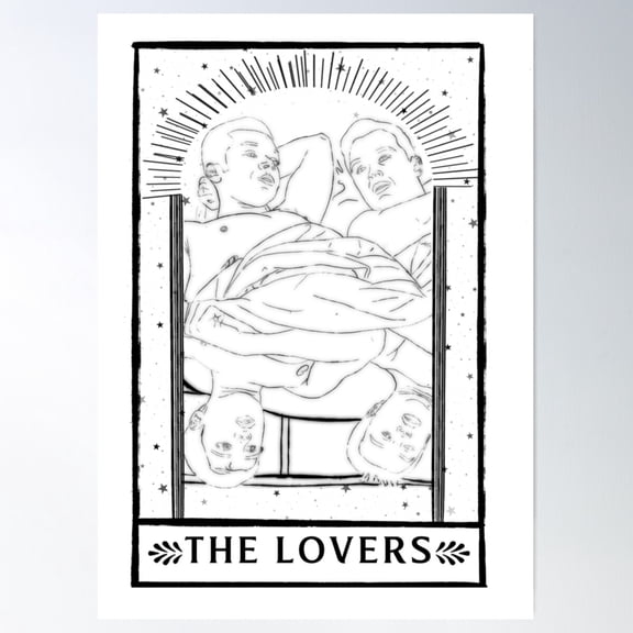 T H E L O V E R S Poster Wall Art, Modern Wall Decor For Living Room Bedroom, 24x36 UNFRAMED