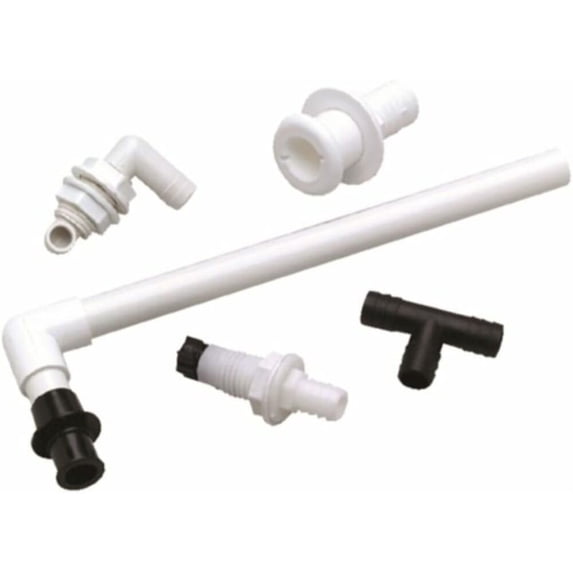 T-H Marine Baitwell Plumbing Kit, Boat Accessory with 5 Accessories Included