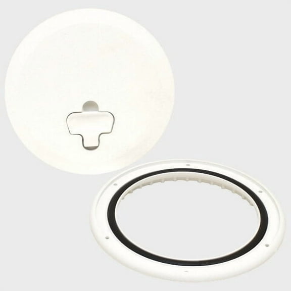 T-H Marine Boat Deck Plate DPCAM-8-2 | 10 Inch Polar White