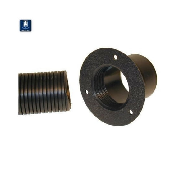 T-H MARINE Boat Outboard Rigging Flange Hose Kit Black 4