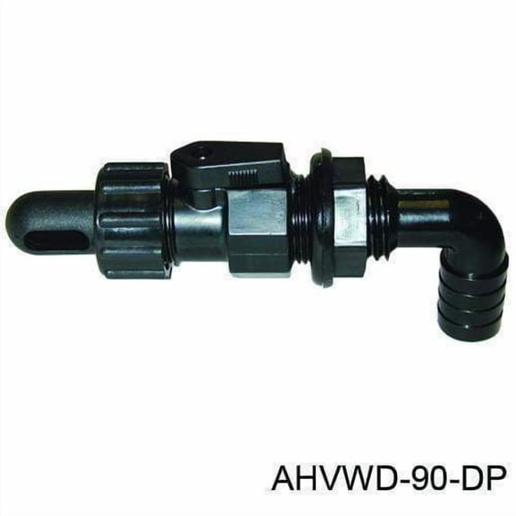 T-H Marine DP-1-DP Self-Retaining Boat Transom Drain Plug - Black