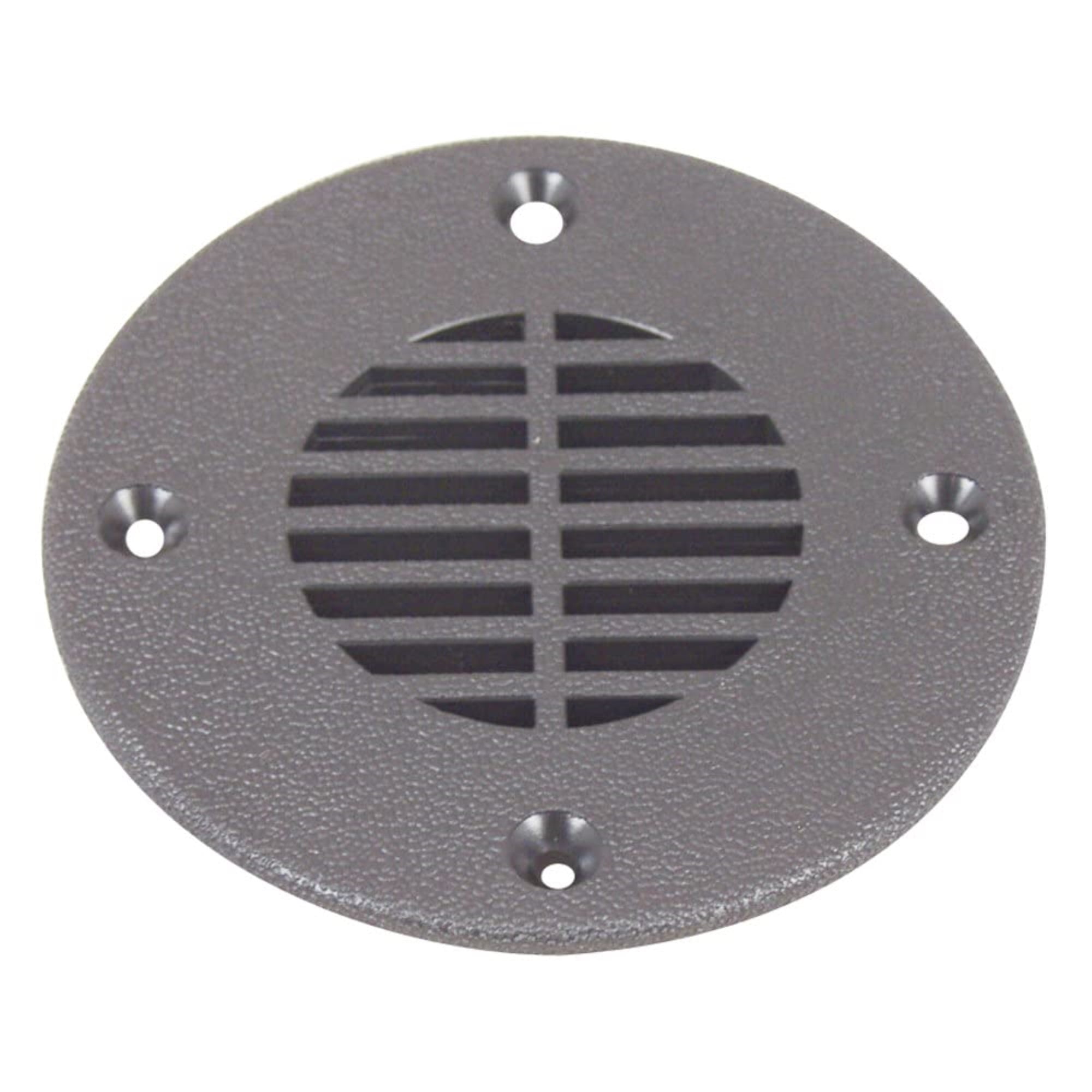 Black 4" Floor Drain and Vent Cover with Flange