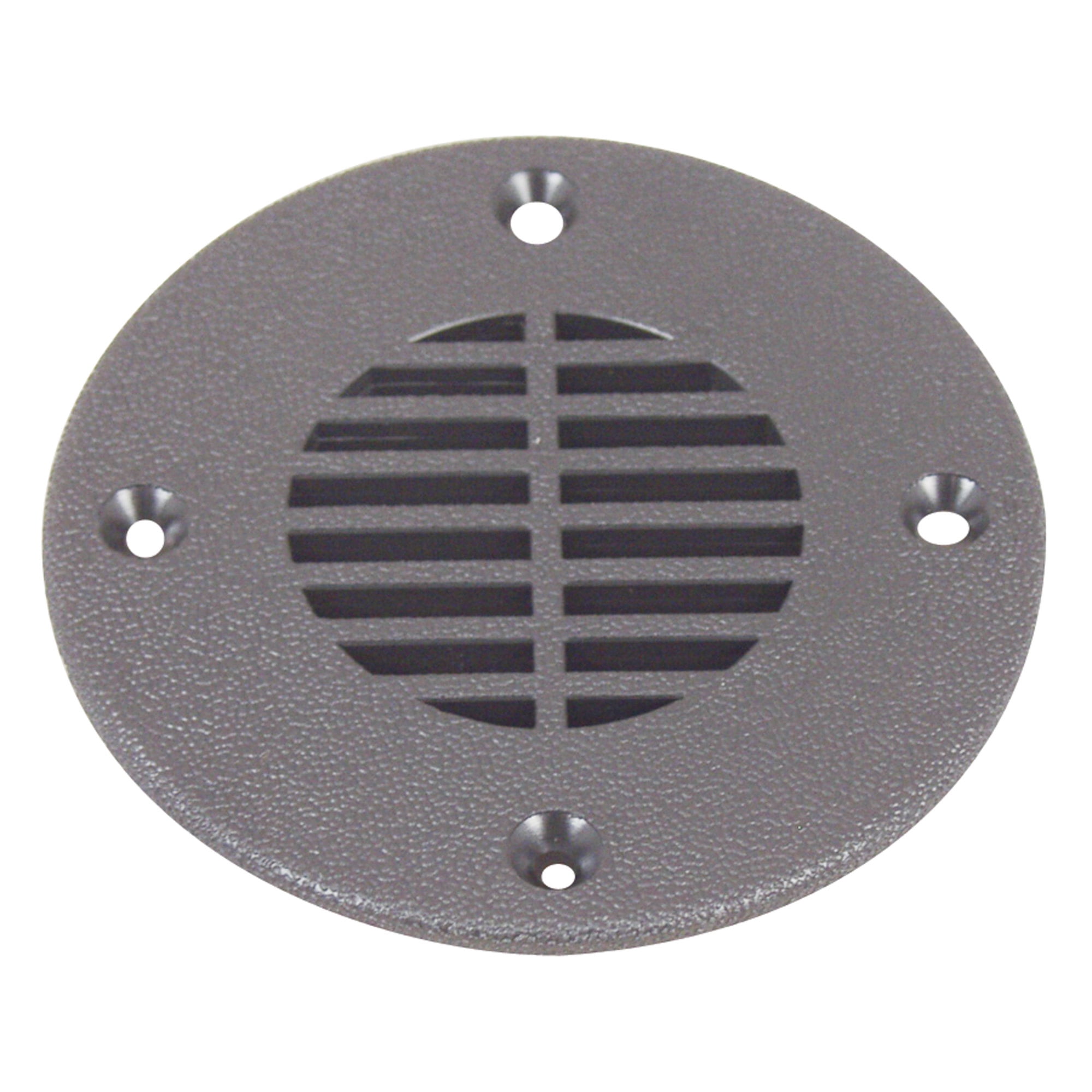 Black 4" Floor Drain and Vent Cover with Flange