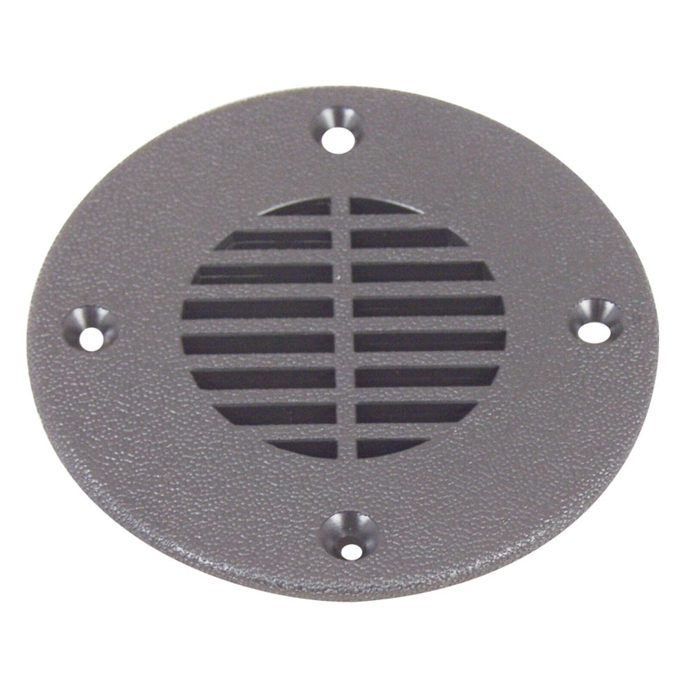 Black 4" Floor Drain and Vent Cover with Flange