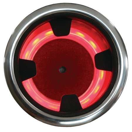 LED Lighted No Step Stainless Steel Cup Holder with Insert
