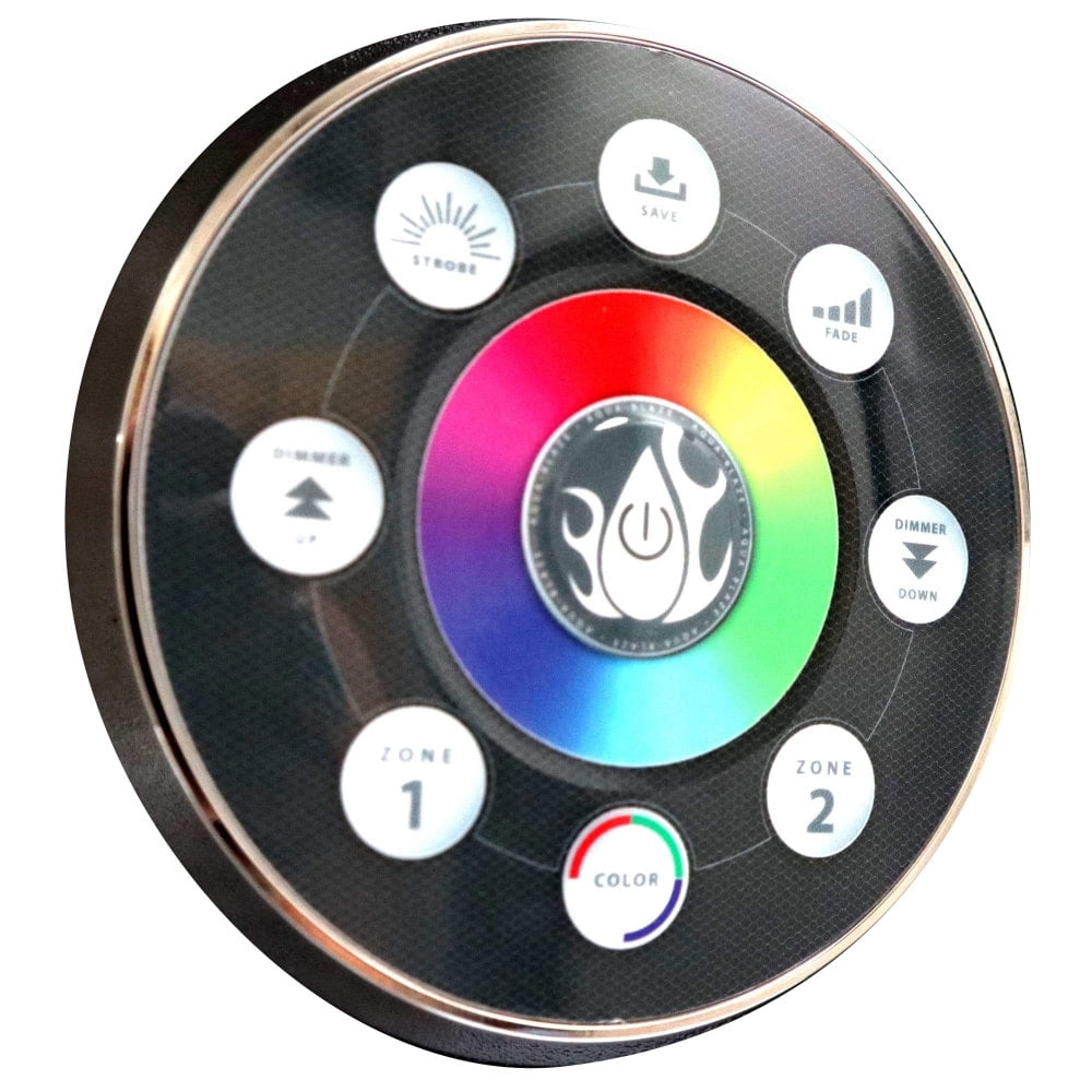 Brushed Black Round RGB LED Light Controller