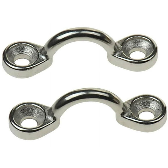 T-H Marine Stainless Steel Eye Straps - Boat and Kayak Tie Down Pad Eye Kit - 2 Pieces