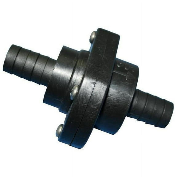 T-H Marine Supplies Double Barb Inline Scupper Check Valve - Black - 0.75 in.