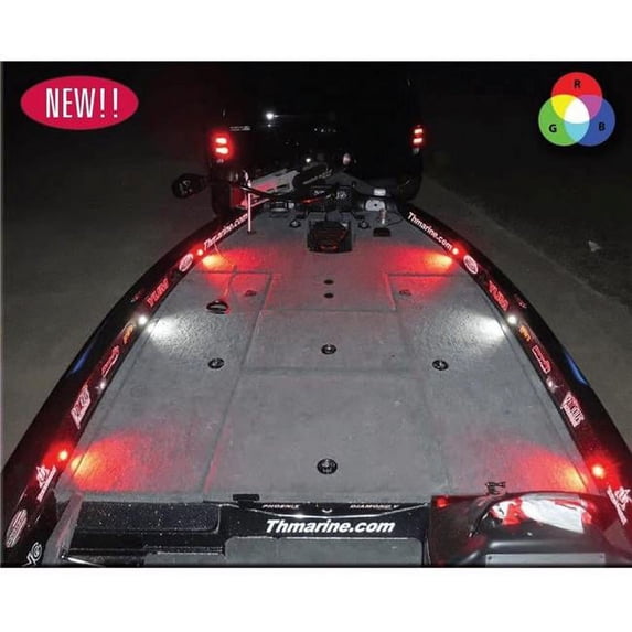 T-H Marine Supplies LED-33257-6KT-DP Oval Boat Light Kit, Black & Red - Pack of 6