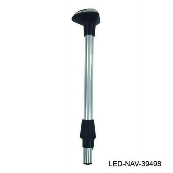 T-H Marine Supplies LED-NAV-39498-DP 12 in. LED Bow Light Combination Straight Pole Mount Plug-In Stamped Stainless Cover Clear Anodized Shaft