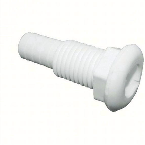 T-H Marine Supplies TH-750-DP 0.75 in. Plastic Thru-Hull Fitting, Black