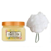 T H Tree Hut Candied Lemon Shea Sugar Scrub Set! Includes Body Scrub and Loofah! Formulated With Real Sugar, Certified Shea Butter And Lemon! Ultra Hydrating and Exfoliating Scrub! (Candied Lemon)