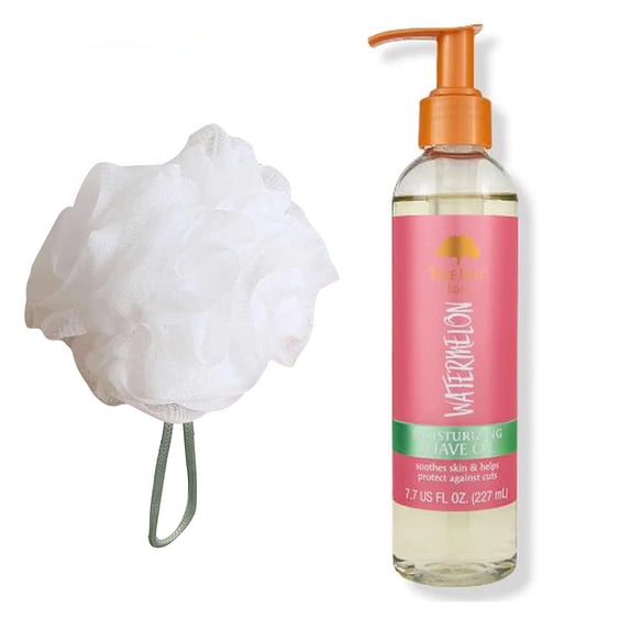 T H Tree Hut Watermelon Bare Shave Oil Set! Includes Shave Oil and Loofah! Formulated With Real Sugar, Certified Shea Butter And Watermelon! Soothes Skin and Moisturizes! (Watermelon Bare)