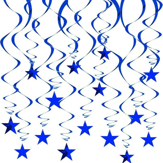 T-HOTLYST 30Pcs Multipurpose Star Hanging Swirls Decorations For Parties And Celebration Perfect For Creating Festival Atmosphere