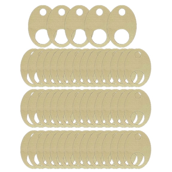 T-HOTLYST 50 Pcs Oval Floss Drop Stitching Thread Organization Thread Drop Wood Floss Chip for Embroidery Floss Organization