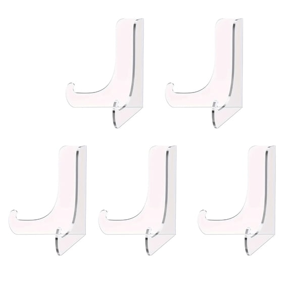 T-HOTLYST 5pcs Acrylic Easel Display Stand for Holding Picture Frames Magazines Postcards and Decorative Plates Holders Decoration