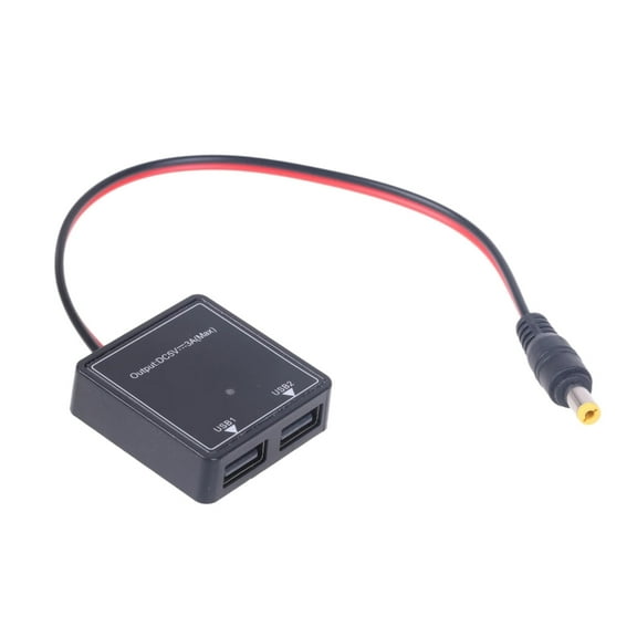 T-HOTLYST 6V-30V to 5V3A Car USB Charger DC5521 to Two USB Port Fast Charge Power Adapter for Car Phone Solar Panel Power Adapter