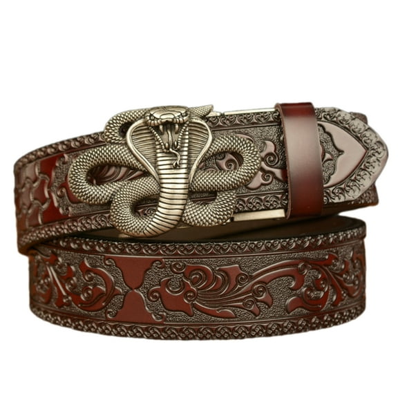 T-HOTLYST Adjustable Length Waist Belt Durability Leather Belt Sophisticated Unisex Belt for Everyday and Business Attires