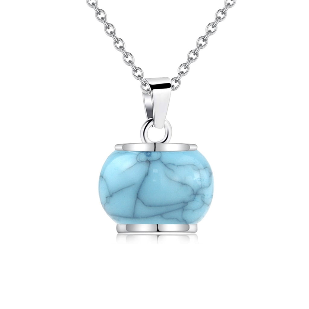 T-HOTLYST Blue Ashes Locket Memorial Jewelry Cremation Box Casual Wear ...