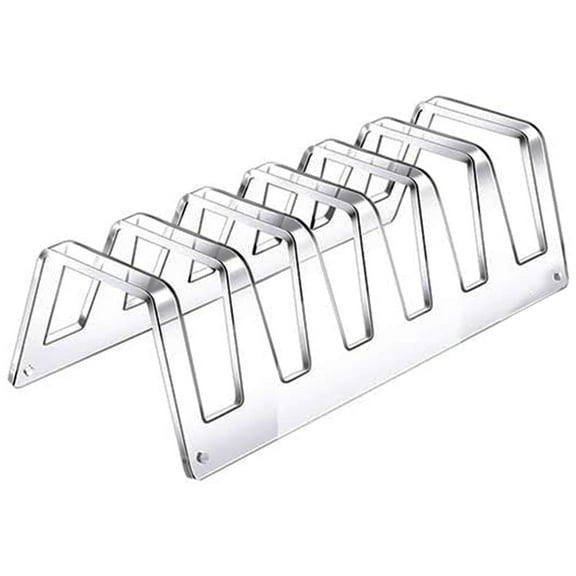 T-HOTLYST Clear Acrylic Plate Holder Elegant Dinnerware Display Stand 6 Tiered Clear Platters Holders for Kitchenware Display