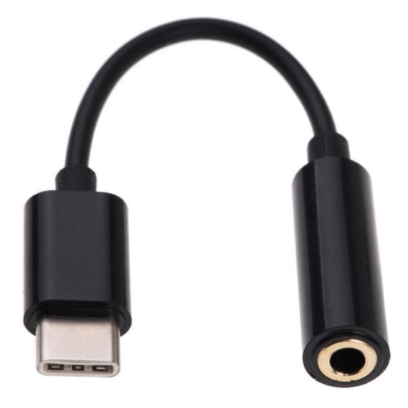 T-HOTLYST Clearly Type C to 3.5mm Auditory Converter Cable Black for Losslessly Sound Output and Multiple Devices Compatibility