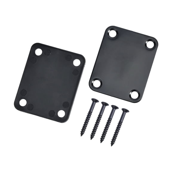 T-HOTLYST Electric Guitar Neck Plate with Screws Metal Guitar Neck Joint Plates Guitar Protector Neck Joint Board Mounting Plate