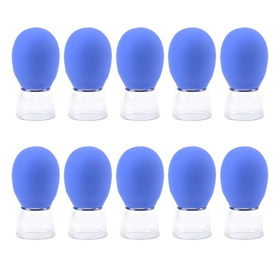 T-HOTLYST Facials Cupping Cups Glass Silicone Cups Vacuum Suction Cups Glass Cupping Set for Face Skin Back Shoulder Muscle Pains