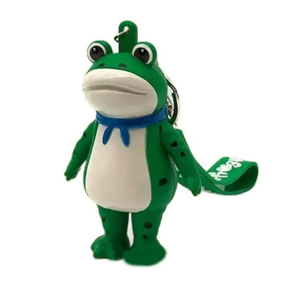 T-HOTLYST Fidgets Toy Backpack Keychain Press Saluting Frogs Sensory Toy Stress Relief Hand Toy for Backpack,Bag,Purse,Key Rings