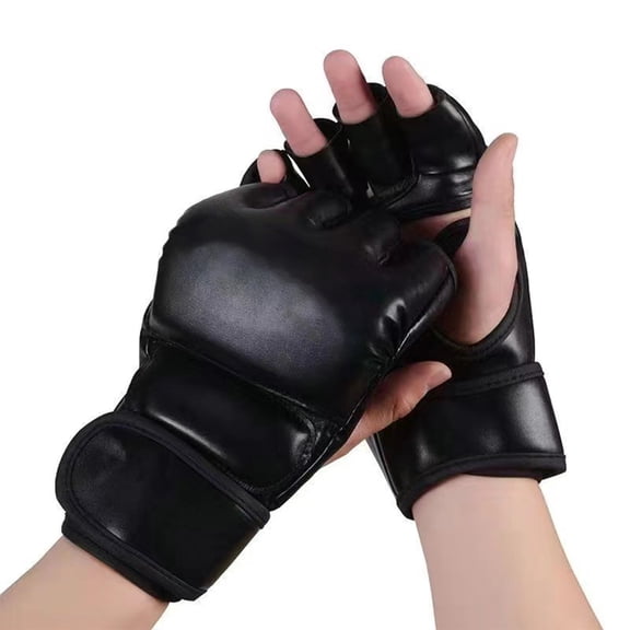 T-HOTLYST Half Finger Gloves Boxing Gloves for Adults Breathable Gloves Protective Gloves Kickboxing Gloves Punching Gloves