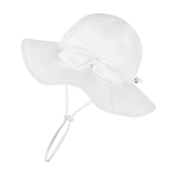T-HOTLYST Infant Sun Protection Hat Bonnet Soft Cotton Beach Caps Bucket Hat Headwrap with Wide Brimmed and Bows for Girls