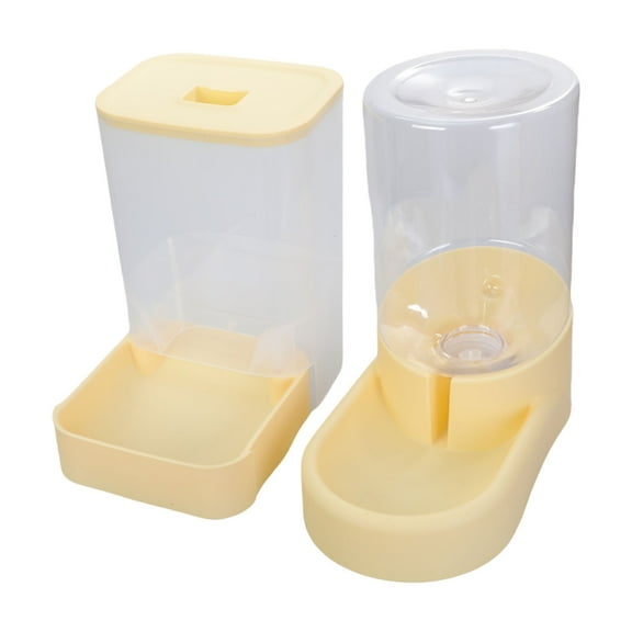 T-HOTLYST Large Capacity Pet Dry Food Feeder And Watering Bowl Set For Puppies And Kittens Clear Food Container for Home Office