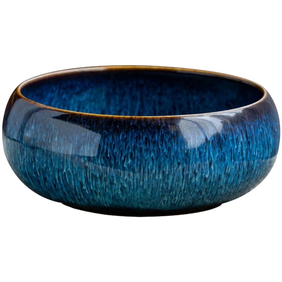 T-HOTLYST Multipurpose Ceramic Bowl Planter Pot Container for Plant and Fish Designed to Retain Moisture and Enhances Plant Growth