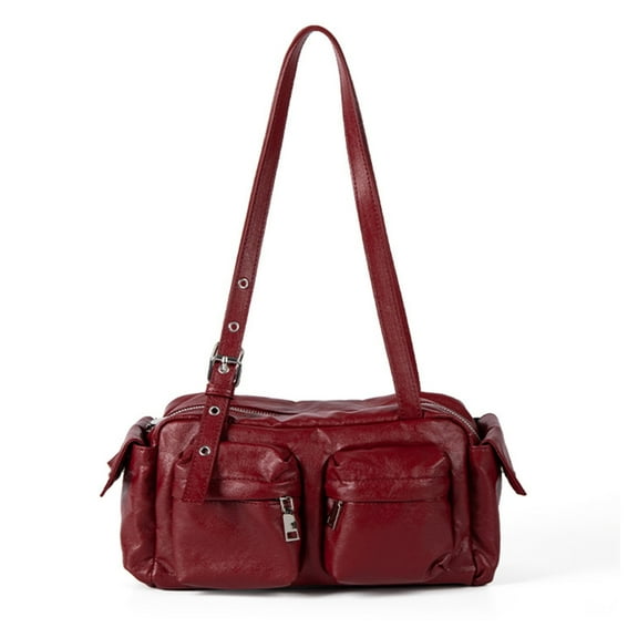 T-HOTLYST Shoulder Bag Leather Handbags Evening Clutch Purse Pu Leather Slings Purse Handbag Trendy Underarm Bag for Womens Girls