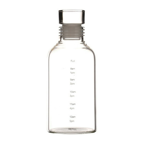 T-HOTLYST Time Marked Glass Cup For Daily Hydrations High Quality Glass Cup With Time Scale Glass Bottle For Easy Water Monitoring