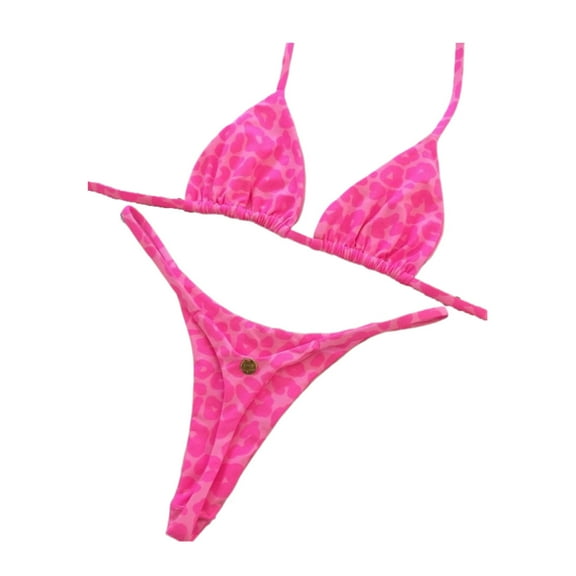 T-HOTLYST Two Pcs Split Swimwear for Women High Cut Swimsuits Backless Bathing Suit Flower Print Swimsuit Swimming Costume Set