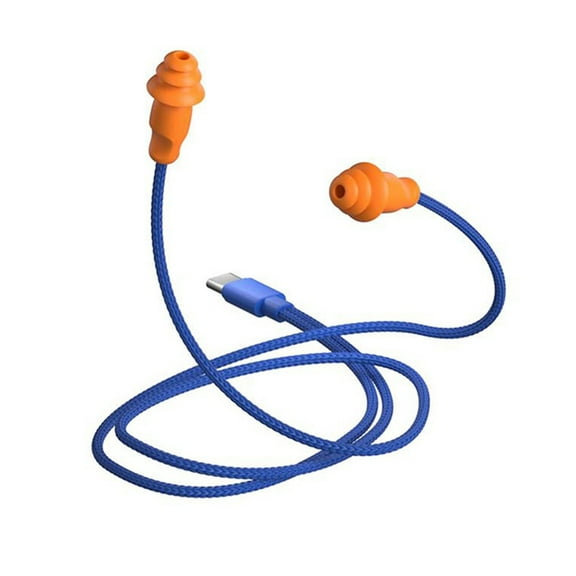 T-HOTLYST USB C Port Earbuds with Noise Isolating Labor Protections Noise Reduction Earphone Work Earbuds 70/100/120cm Cable